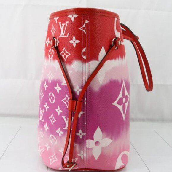 LOUIS VUITTON Escar Neverfull MM Rouge - Picture 4 of 10